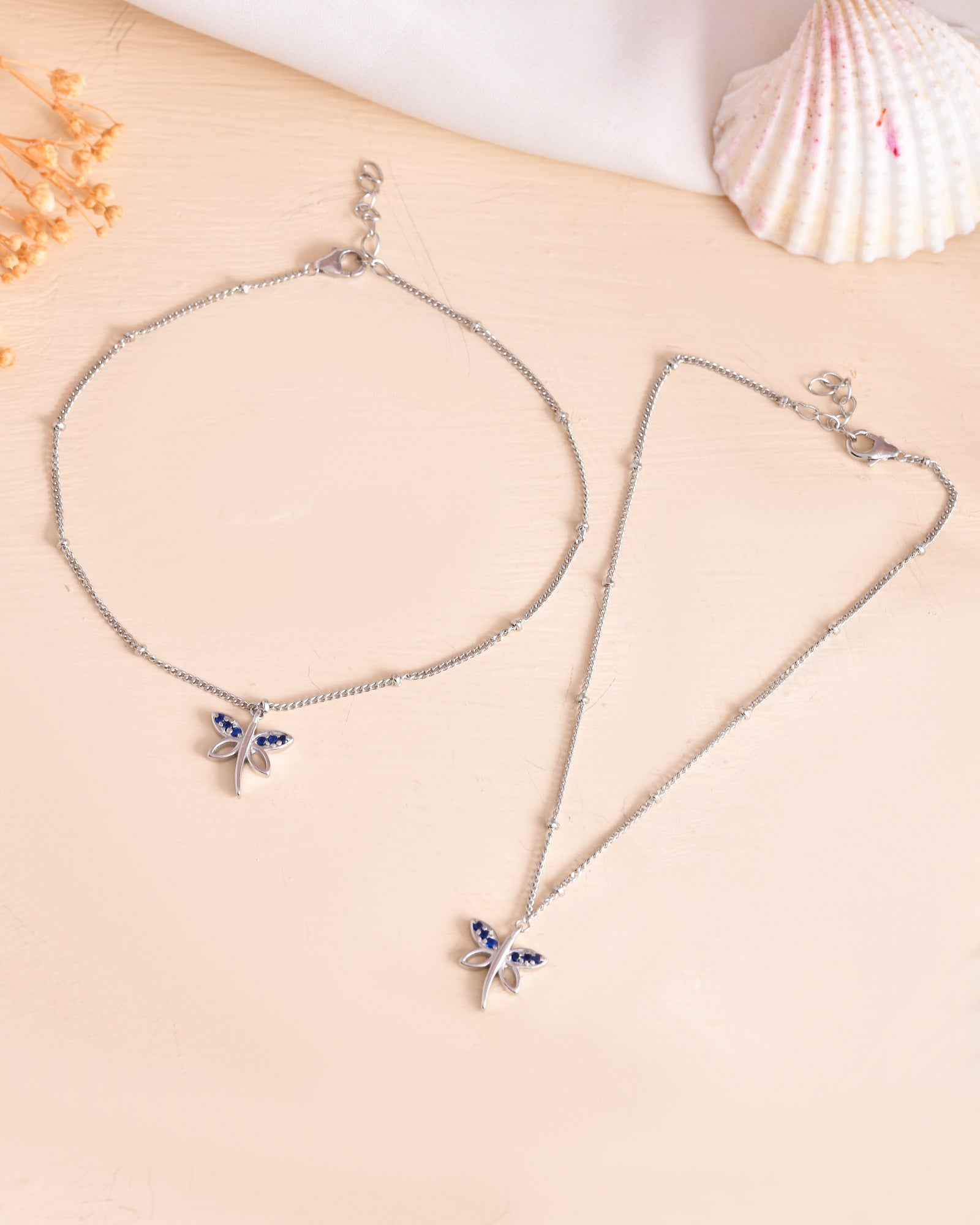 Butterfly Sterling Silver Anklets